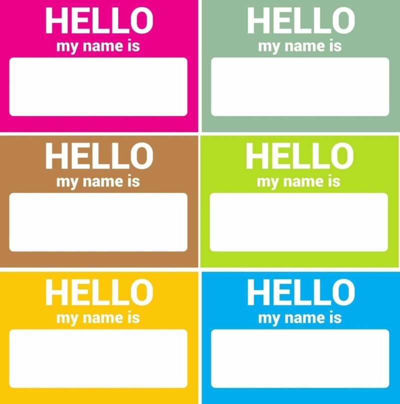 Name Tag Self Adhesive Sticker Hello My Name Is Team Building Event