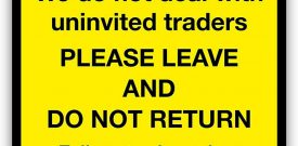 No Cold Calling Warning Danger Sign Self Adhesive Sticker