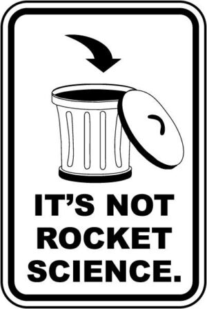 No Littering Please Use The Bins Dispose of Waste Self Adhesive Sticker