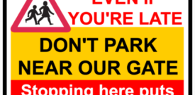 No Parking School Child Safety Self Adhesive Vinyl Sticker