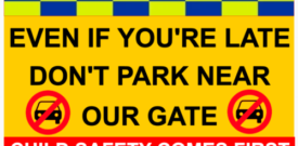 No Parking School Child Safety Self Adhesive Vinyl Sticker