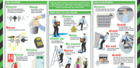 Office Safety Workplace Safety Warning Sticker Self Adhesive Vinyl