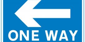 One Way Road Traffic Warning Sign Self Adhesive Sticker