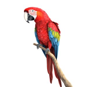 Parrot Bird Macaw Self Adhesive Sticker