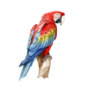 Parrot Bird Macaw Self Adhesive Sticker