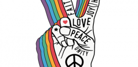 Peace Love No War Sign Self Adhesive Vinyl Sticker
