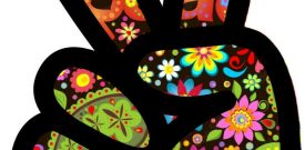 Peace Love No War Sign Self Adhesive Vinyl Sticker