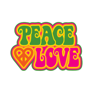 Peace and Love Stop War Self Adhesive Vinyl Sticker