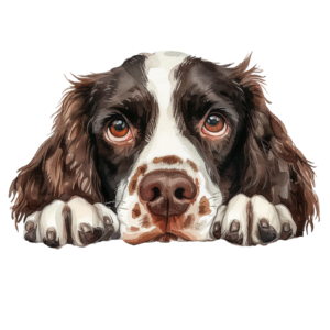 Peeking Springer Spaniel Peek A Boo Self Adhesive Sticker