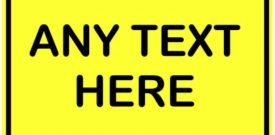 Personalised Custom Warning Caution Danger Sign Self Adhesive Sticker