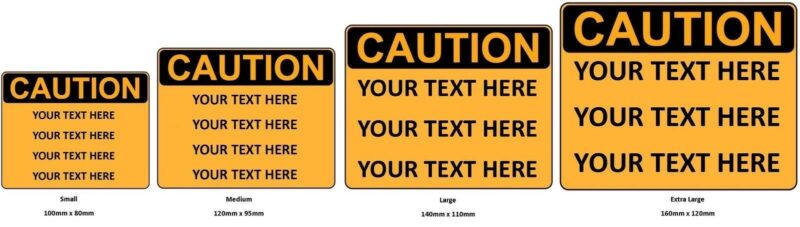 Personalised Custom Warning Caution Danger Sign Self Adhesive Sticker - Image 3