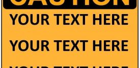 Personalised Custom Warning Caution Danger Sign Self Adhesive Sticker