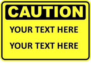 Personalised  Custom Warning Sign Self Adhesive Warning Sticker