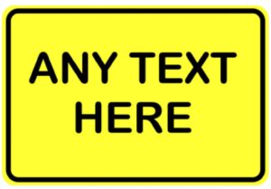 Personalised  Custom Warning Sign Self Adhesive Warning Sticker