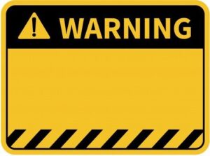 Personalised  Custom Warning Sign Self Adhesive Warning Sticker