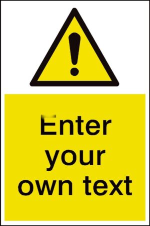 Personalised Custom Warning Sign Self Adhesive Warning Sticker