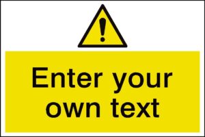 Personalised  Custom Warning Sign Self Adhesive Warning Sticker