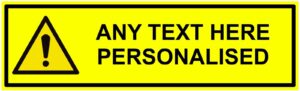 Personalised Custom Warning Sign Self Adhesive Warning Vinyl Sticker