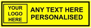 Personalised Logo Custom Warning Sign Self Adhesive Warning Vinyl Sticker