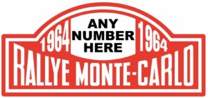 Personalised Monte Carlo Rallye 1964  Self Adhesive Vinyl Sticker