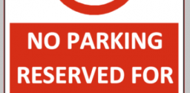 Personalised No Parking Sign Self Adhesive Vinyl Sticker