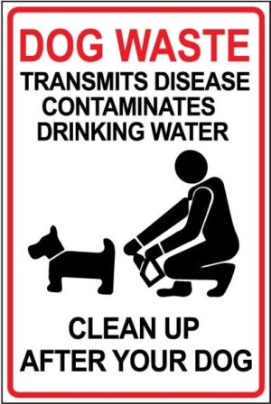 Pick Up After Your Dog Clean Up Dog Poo No Dog Poo Self Adhesive Sticker