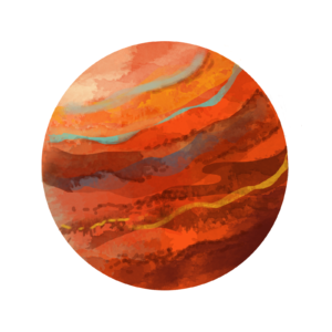 Planet Solar System Jupiter Self Adhesive Sticker