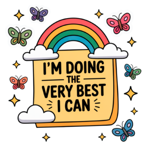 Positive Mental Health Affirmation You Are Enough Self Adhesive Warning Sticker