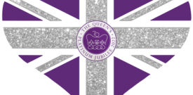 Queens Platinum Jubilee Flag Sticker Self Adhesive Vinyl Sticker