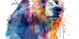 Rainbow Bear Sticker Self Adhesive Vinyl