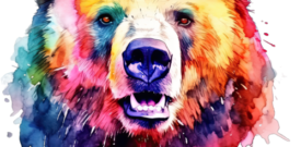 Rainbow Bear Sticker Self Adhesive Vinyl