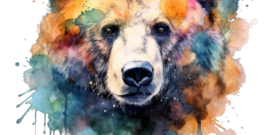 Rainbow Bear Sticker Self Adhesive Vinyl