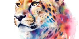 Rainbow Cheetah Leopard Sticker Self Adhesive Vinyl