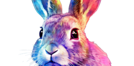 Rainbow Rabbit Bunny Sticker Self Adhesive Vinyl