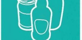 Recycling Bin Warning Sign Self Adhesive Vinyl Sticker