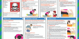 Resuscitation of Children Workplace Safety Warning Sticker Self Adhesive Vinyl