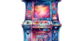 Retro Gaming Arcade Game Machine Self Adhesive Vinyl Sticker