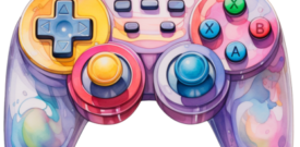 Retro Gaming Controller Self Adhesive Vinyl Sticker