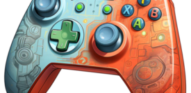 Retro Gaming Controller Self Adhesive Vinyl Sticker