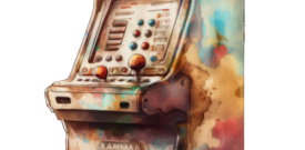 Retro Gaming Self Adhesive Vinyl Sticker