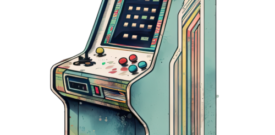 Retro Gaming Self Adhesive Vinyl Sticker