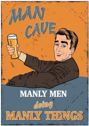 Retro Vintage Classic Man Cave Garage Old Sign Self Adhesive Vinyl Sticker
