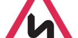 Road Traffic Warning Sign Self Adhesive Sticker