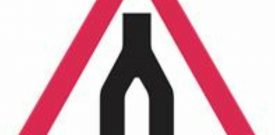 Road Traffic Warning Sign Self Adhesive Sticker