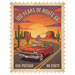 Route 66 100 Year Anniversary American Highway Road Self Adhesive Vinyl Sticker