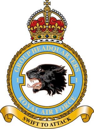 Royal Air Force RAF No 1 Group badge patch Self Adhesive Vinyl Sticker