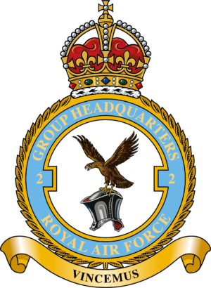 Royal Air Force RAF No 2 Group badge patch Self Adhesive Vinyl Sticker