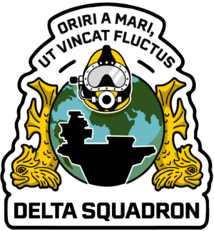 Royal Navy Delta Squadron badge patch Self Adhesive Vinyl Sticker