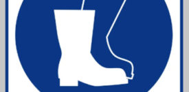 Safety Boots Protection Required Safety Warning Sticker Self Adhesive Vinyl