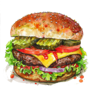 Sandwiches Sandwich Burger Self Adhesive Sticker